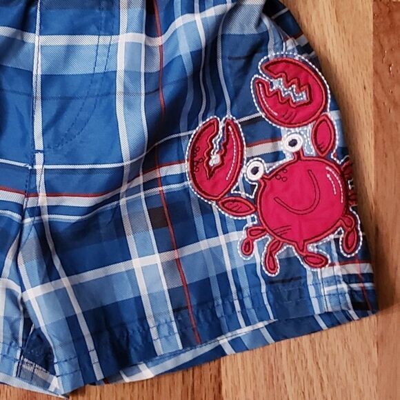 Oshkosh B'gosh crabby Plaid Swim Trunks - Picture 2 of 6
